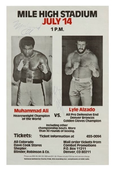 Muhammad Ali-Lyle Alzado Signed Fight Broadside